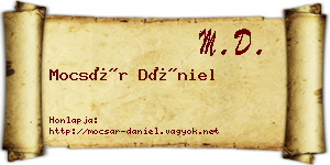 Mocsár Dániel névjegykártya